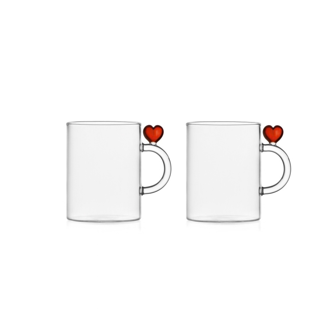 SET OF 2 MUG RED HEART