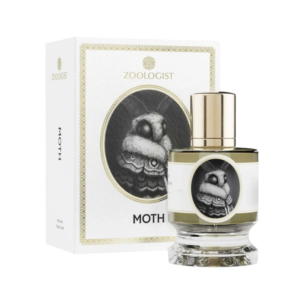 Zoologist Moth Extrait de Parfum bottle and box packaging