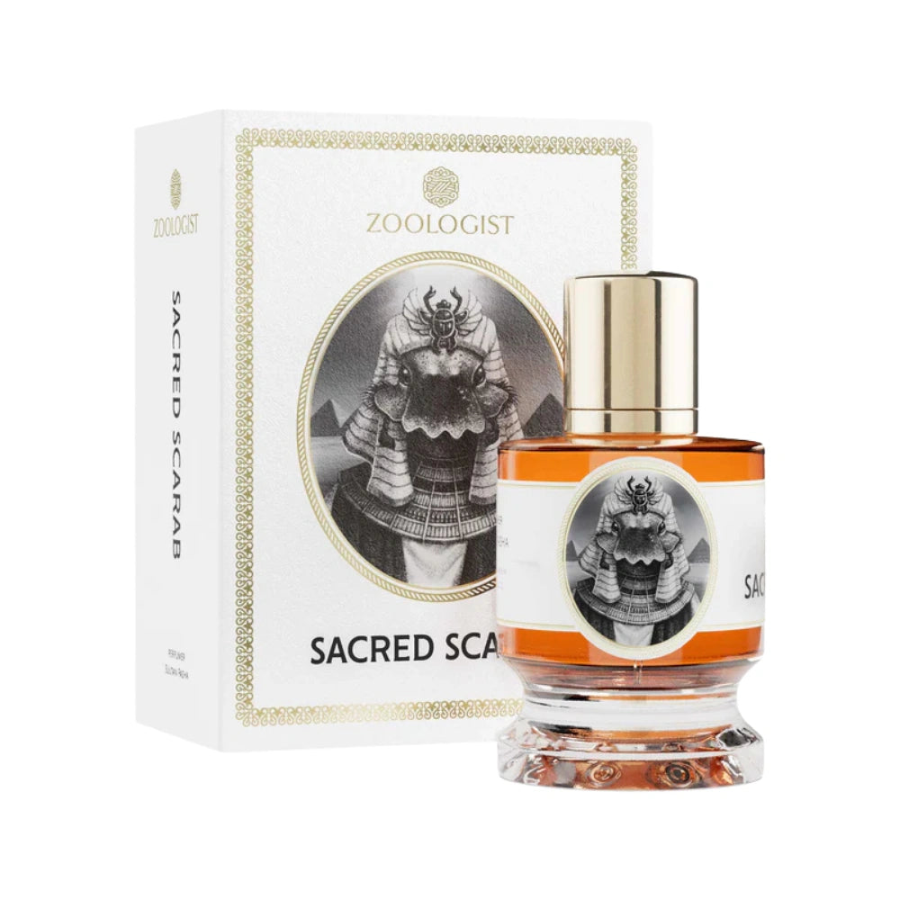 Zoologist Sacred Scarab Extrait de Parfum bottle and box packaging