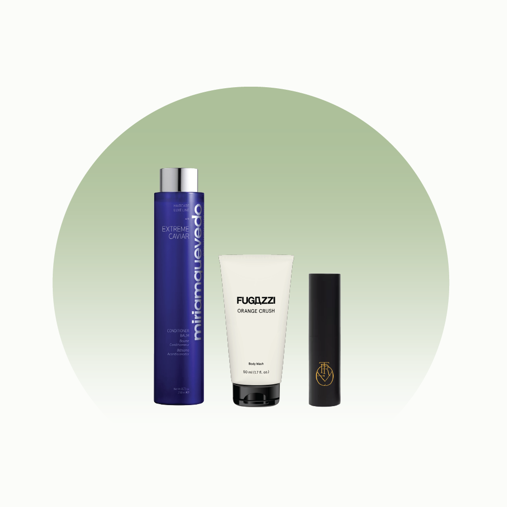 [GIFT] Miriam Quevedo Extreme Caviar Conditioner Balm + Fugazzi Orange Crush Body Wash + TROVE x Chasing Scents | Travel Atomizer