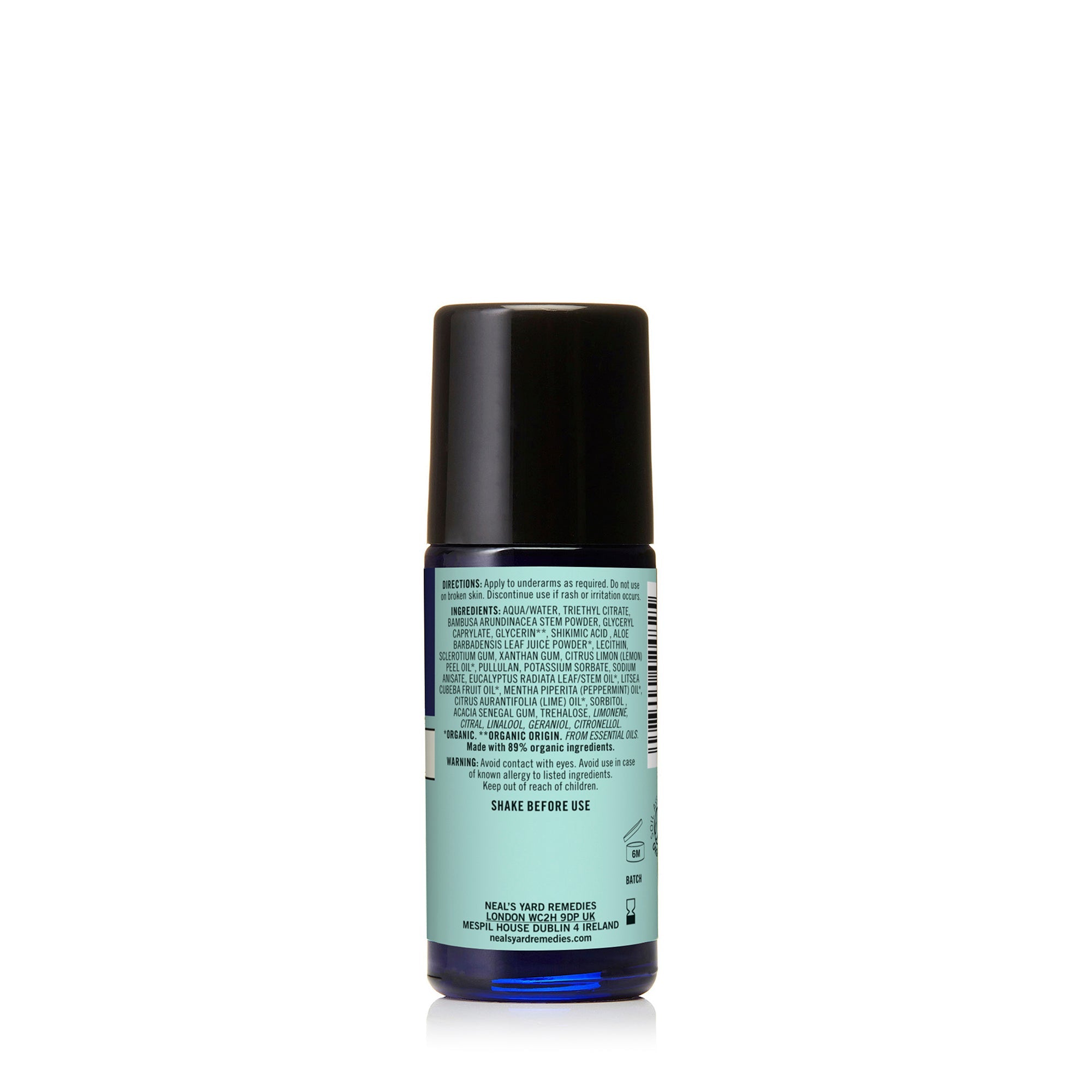 Roll On Deodorant Peppermint & Lime 50ml